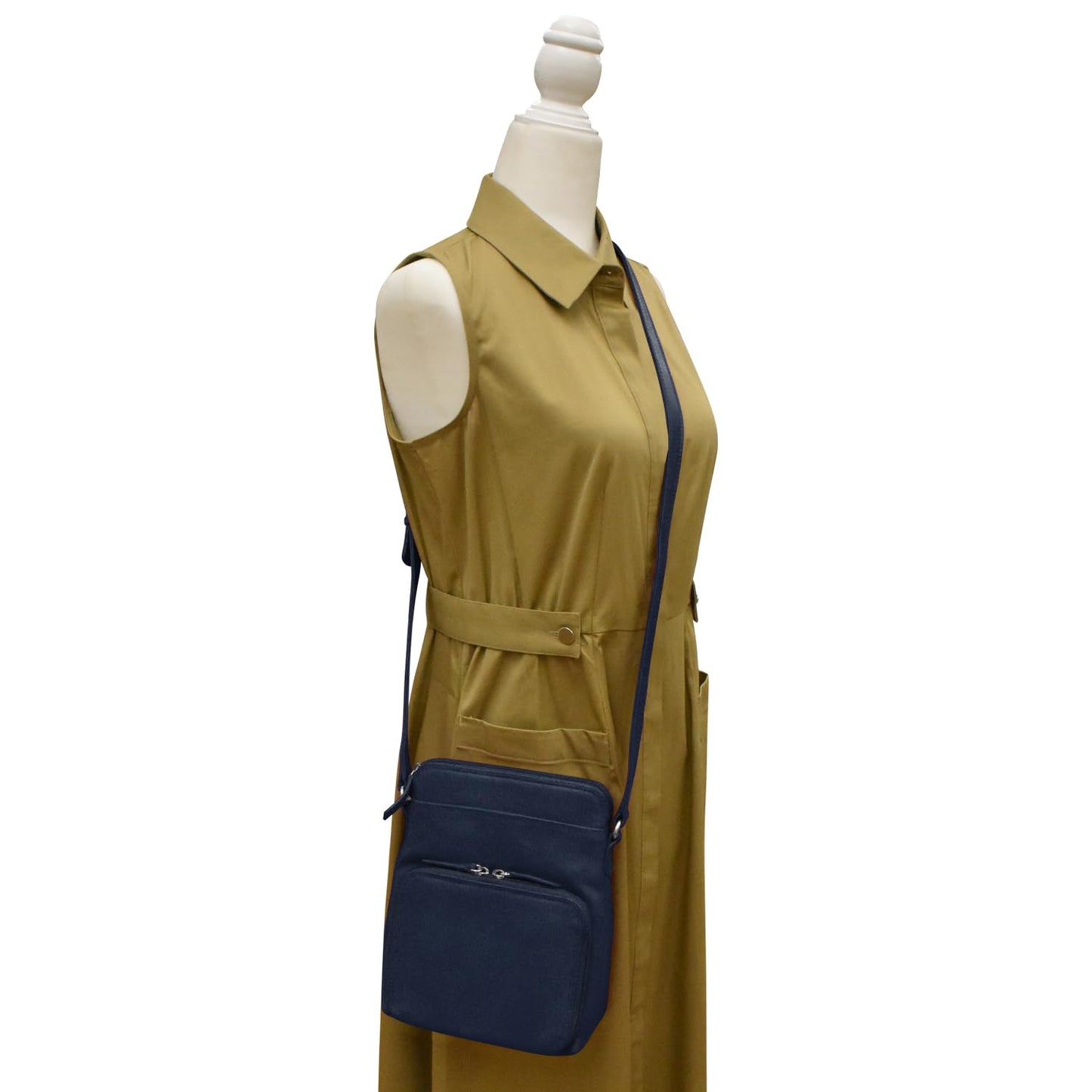 ili New York Genuine Leather Crossbody Bags for Women - Premium RFID Blocking Shoulder Bag Organizer with Adjustable Strap