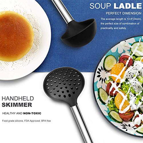 Kitchen Utensil Set-Silicone Cooking Utensils-33 Kitchen Gadgets & Spoons for Nonstick Cookware-Silicone and Stainless Steel Spatula Set-Best Kitchen Tools, Useful Pots