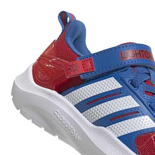 adidas Unisex-Baby Lightorama, White/Purple Burst/Lucid Lemon, 8 adidas Unisex-Baby Lightorama, White/Purple Burst/Lucid Lemon, 8