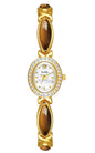 LOREO Elegant Women’s Gold Bracelet Watch Vintage Oval Dial, Waterproof Quartz Movement, Small Face Dress Watch for Ladies