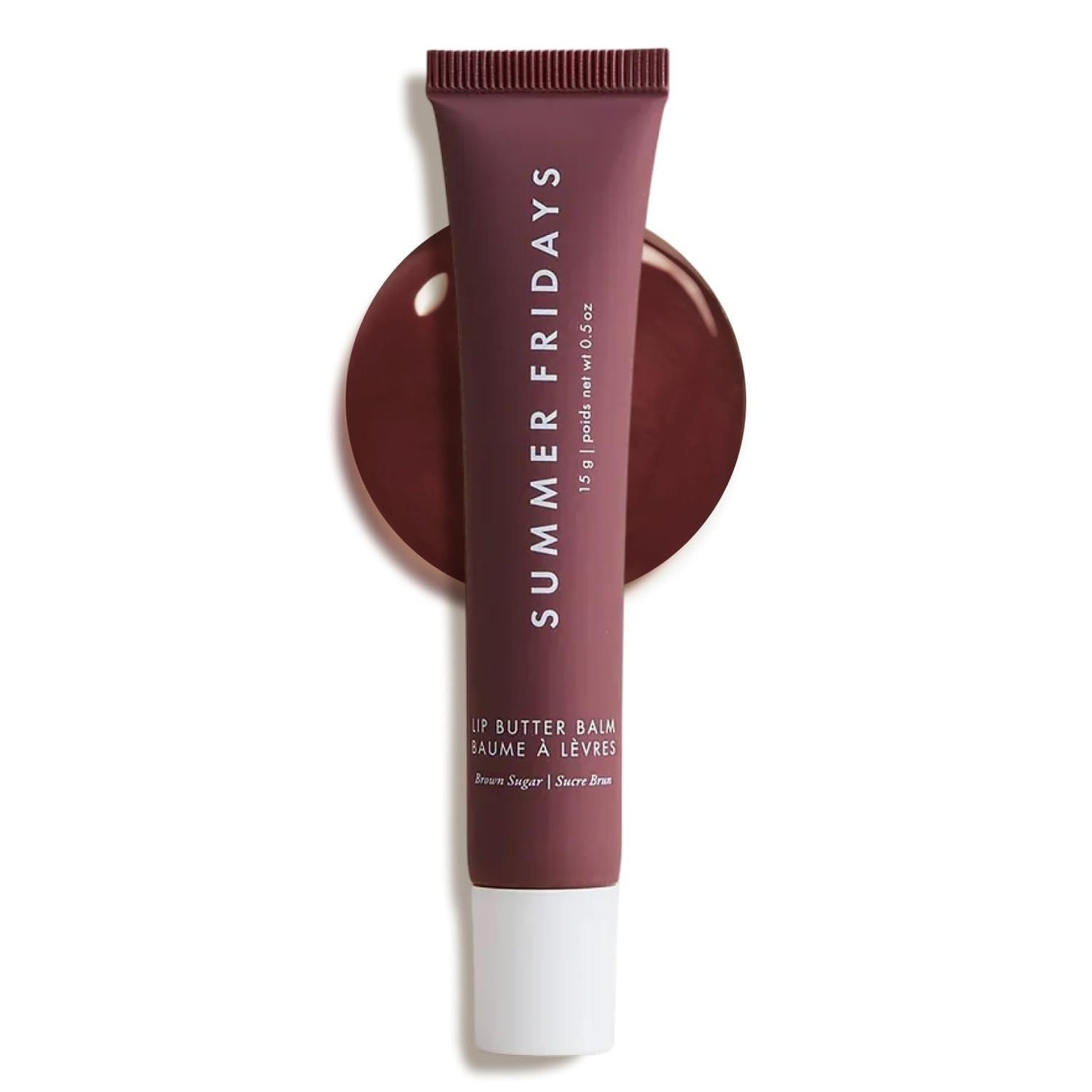 Summer Fridays Lip Butter Balm - Moisturizing Lip Gloss for Instant Shine + Sheer Color - With Nourishing Shea Butter - Everyday Makeup + Skin Care Summer Essentials - Vegan - Pink Sugar (.5 Oz)