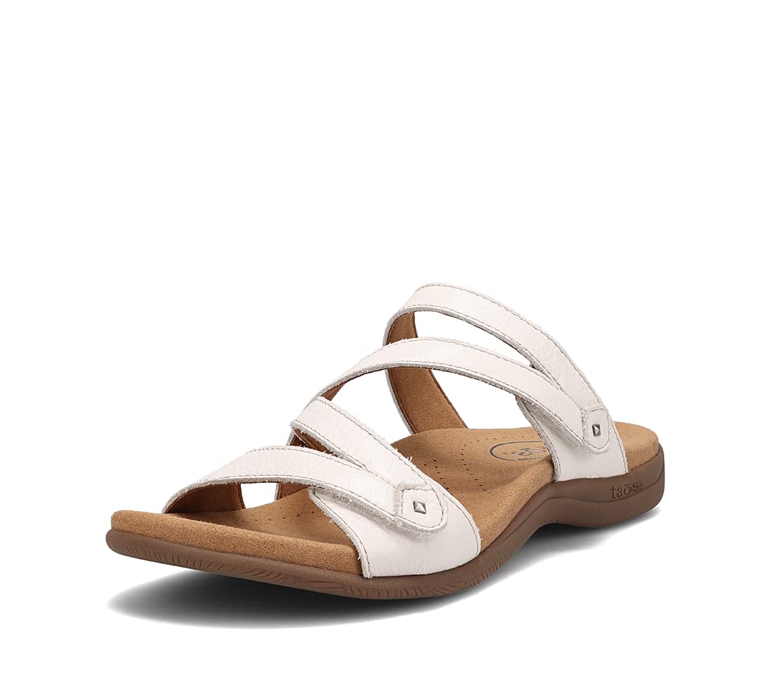 Taos Double U Premium Leather Women’s Sandal - Stylish Adjustable Strap Design with Arch Support, Cooling Gel Padding for All-Day Enjoyment and Walking Comfort