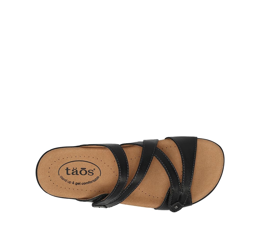 Taos Double U Premium Leather Women’s Sandal - Stylish Adjustable Strap Design with Arch Support, Cooling Gel Padding for All-Day Enjoyment and Walking Comfort