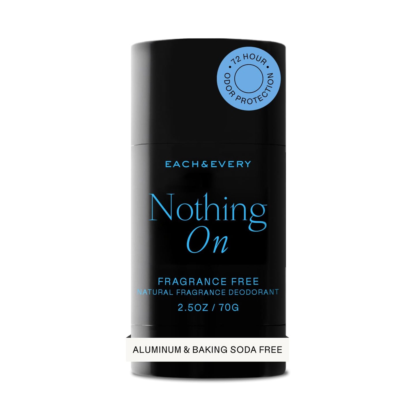 Each & Every Aluminum Free Deodorant for Women & Men – Natural Fragrance 72-Hr Odor Protection, Non-Toxic Deodorant for Sensitive Skin, EWG Verified, Baking Soda Free - Citrus & Vetiver Scent, 2.5oz
