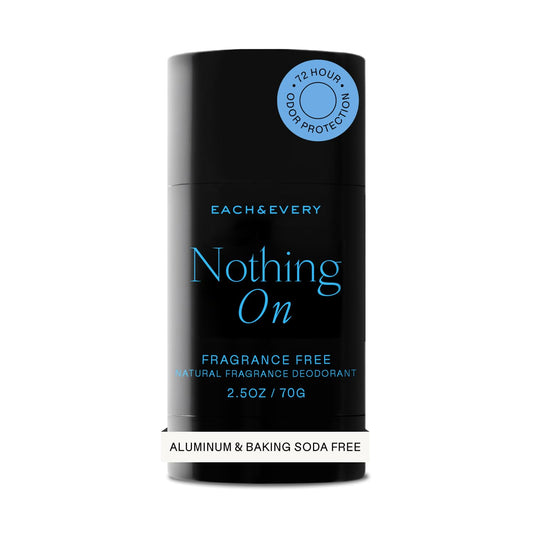 Each & Every Aluminum Free Deodorant for Women & Men – Natural Fragrance 72-Hr Odor Protection, Non-Toxic Deodorant for Sensitive Skin, EWG Verified, Baking Soda Free - Citrus & Vetiver Scent, 2.5oz