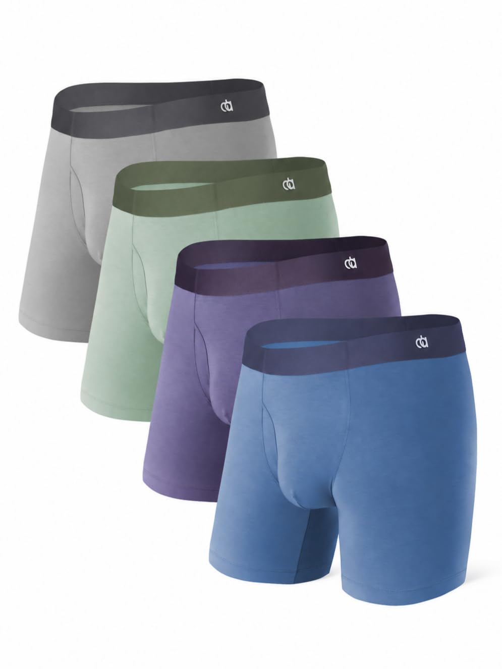 DAVID ARCHY Men's Ultra Soft Underwear Modal Boxer Briefs Slim Fit 6.5" | Second Skin Fabric Breathable, Smooth Low-Profile Waistband, Easy Access Side Fly, Tagless Anti Chafing for All-day Comfort