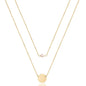Turandoss Dainty Layered Choker Necklace, Handmade Y Pendant Necklace Multilayer Bar Disc Necklace Adjustable Layering Choker Necklaces for Women