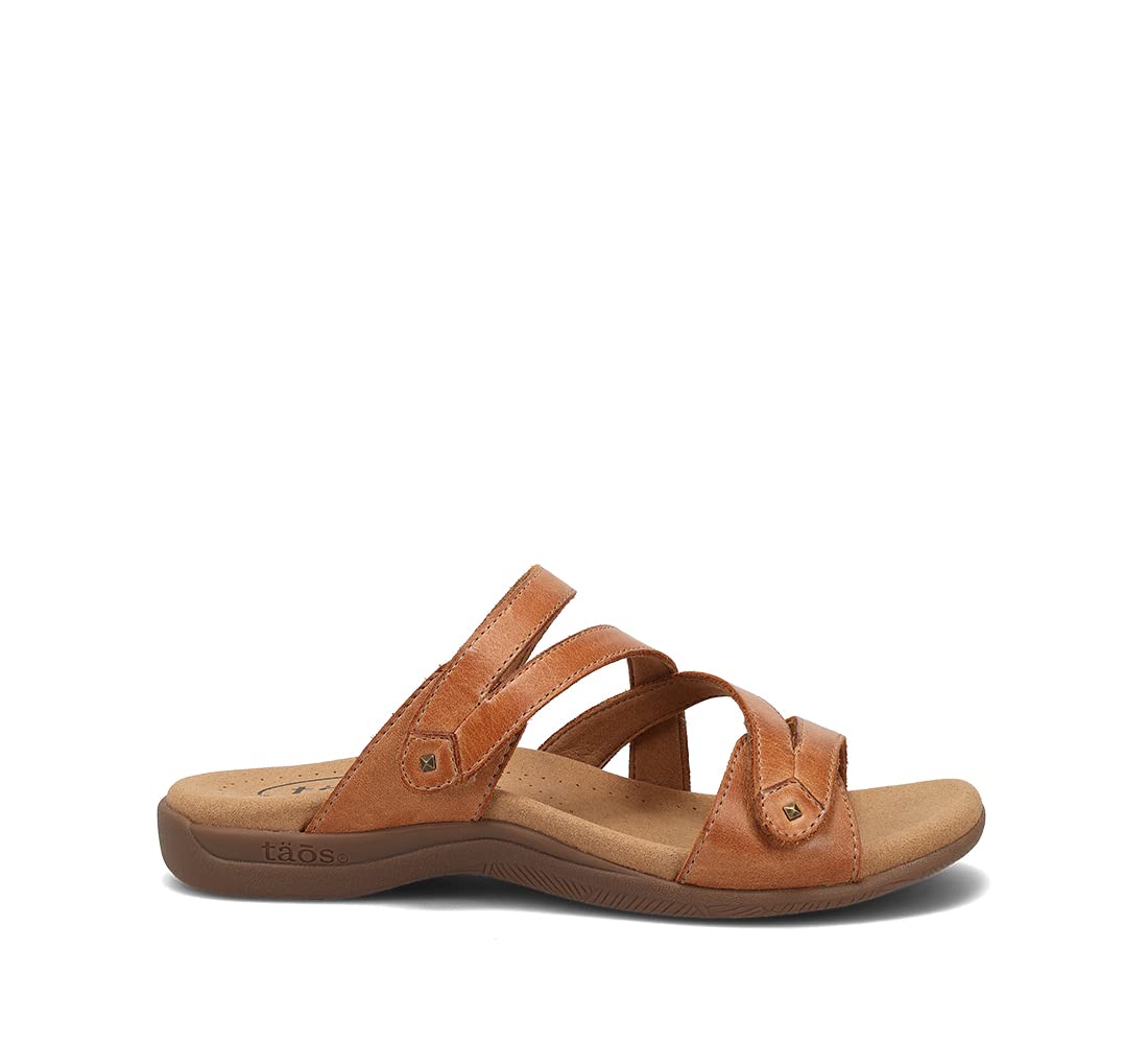 Taos Double U Premium Leather Women’s Sandal - Stylish Adjustable Strap Design with Arch Support, Cooling Gel Padding for All-Day Enjoyment and Walking Comfort