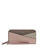 Calvin Klein Women's Key Item Saffiano Continental Zip Around Wallet With Wristlet Strap