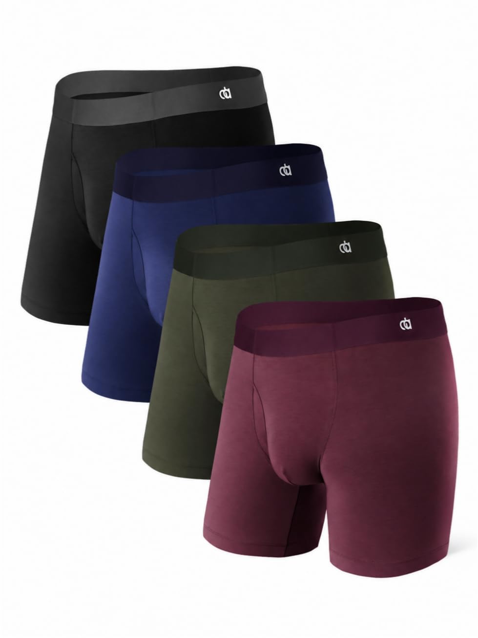 DAVID ARCHY Men's Ultra Soft Underwear Modal Boxer Briefs Slim Fit 6.5" | Second Skin Fabric Breathable, Smooth Low-Profile Waistband, Easy Access Side Fly, Tagless Anti Chafing for All-day Comfort