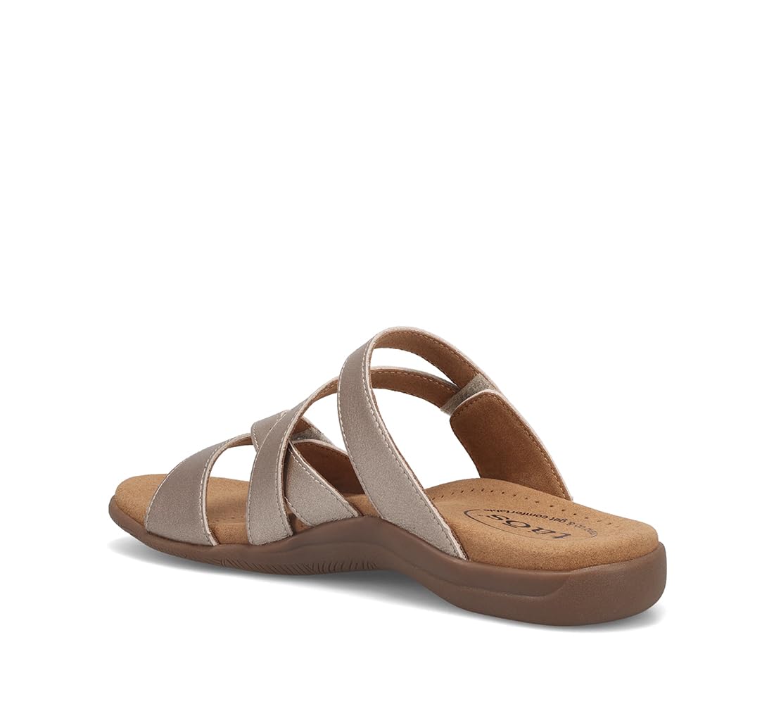 Taos Double U Premium Leather Women’s Sandal - Stylish Adjustable Strap Design with Arch Support, Cooling Gel Padding for All-Day Enjoyment and Walking Comfort