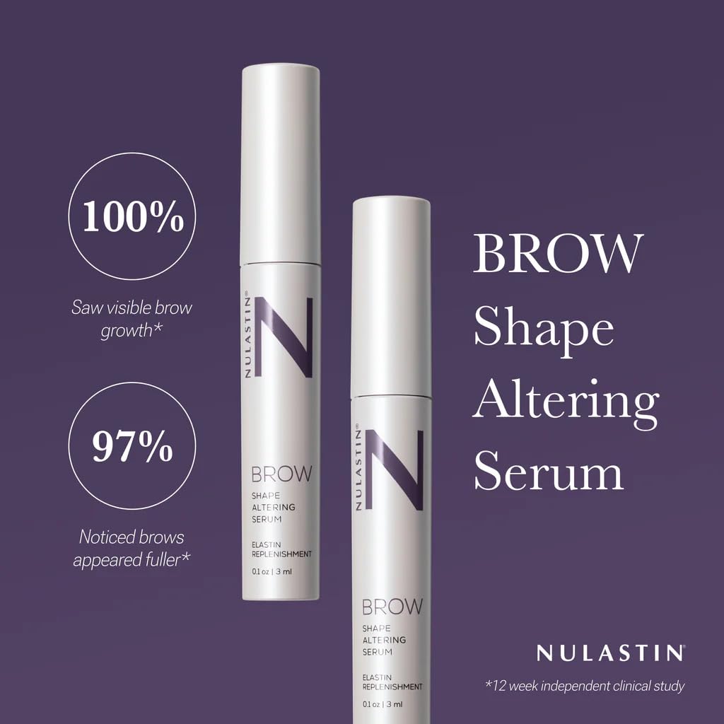 NULASTIN Shape Altering Eyebrow Serum - Brow Serum to Shape & Define - Improves the Appearance of Sparse Eyebrows for a Fuller Look - Enriched with Hair-Strengthening Ingredients (0.1 Fl Oz)