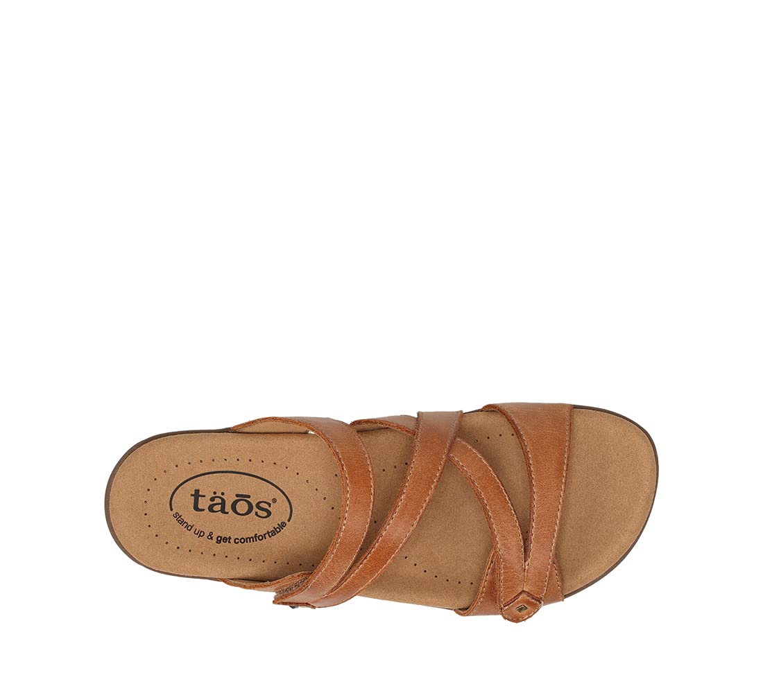 Taos Double U Premium Leather Women’s Sandal - Stylish Adjustable Strap Design with Arch Support, Cooling Gel Padding for All-Day Enjoyment and Walking Comfort