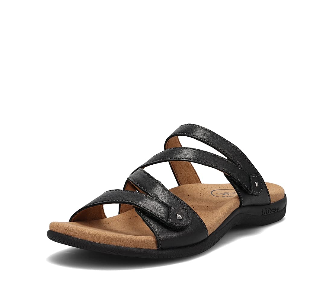 Taos Double U Premium Leather Women’s Sandal - Stylish Adjustable Strap Design with Arch Support, Cooling Gel Padding for All-Day Enjoyment and Walking Comfort