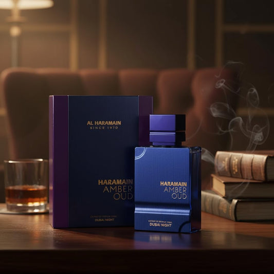 Al Haramain Amber Oud - Dubai Night - Oud Cologne for Men - Amber Perfume for Men - Long Lasting Perfume with Bergamot, Saffron Fragrances - 3.33 oz