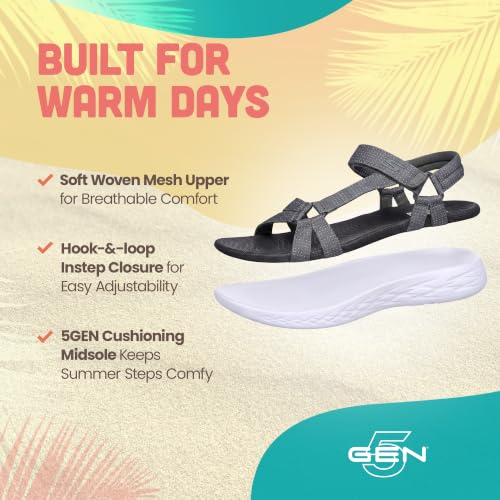 Skechers womens On-the-go 600 - Brilliancy Sport Sandal, Natural, 8 USSkechers womens On-the-go 600 - Brilliancy Sport Sandal, Natural, 8 US