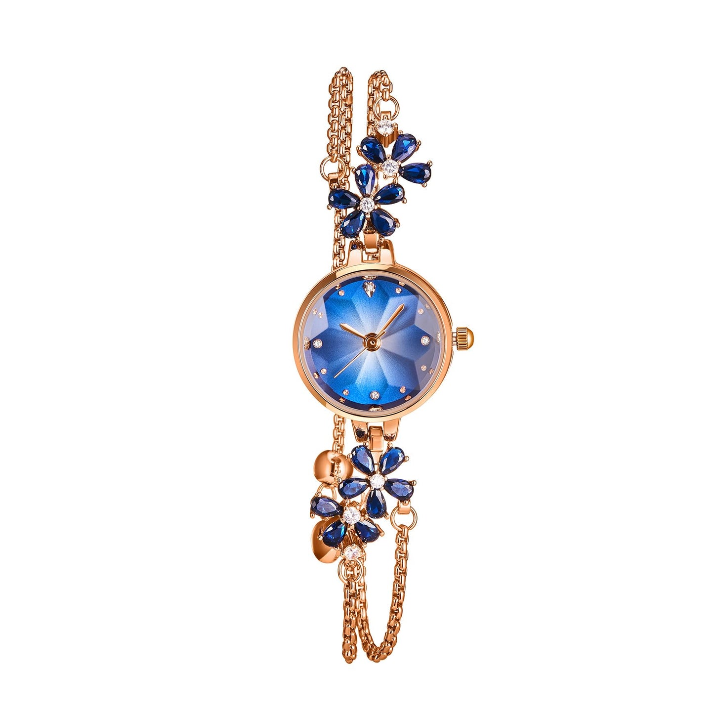 TIME100 Women's Bracelet Watches Ladies Quartz Wrist Watch with Green Dial Bezel with Crystals in Movement Bracelet Strap with Diamonds Waterproof