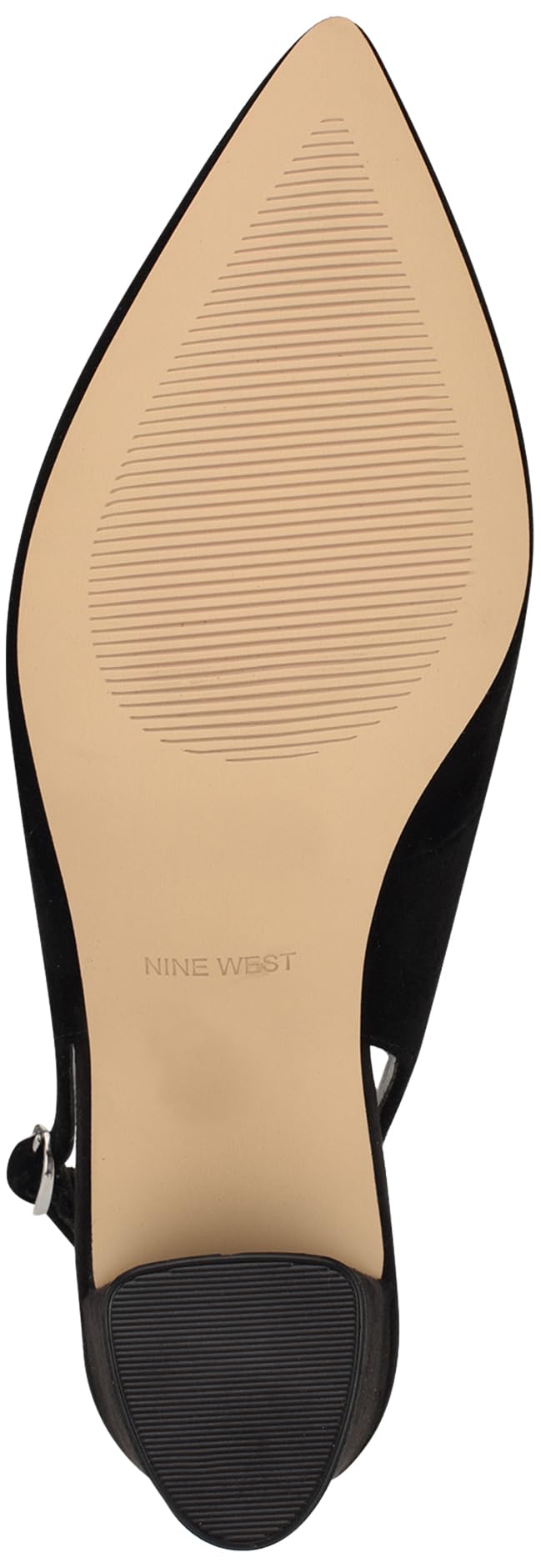 Nine West Women's Kamsee Slingback, Black Suede 001, 8.5Nine West Women's Kamsee Slingback, Black Suede 001, 8.5