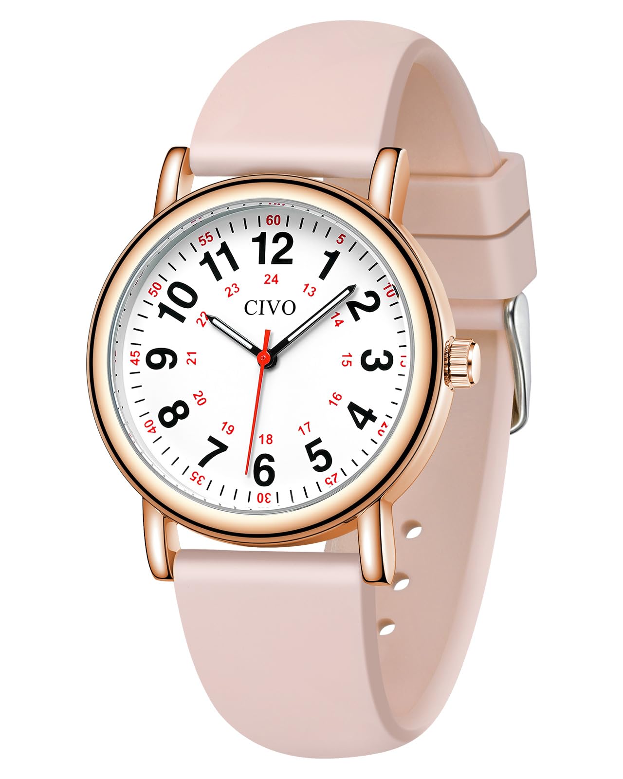 CIVO Nurse Watches for Women Men: Analog Waterproof Watch with Easy Read Dial Second Hand - Gifts for Nurses Medical Student Doctors