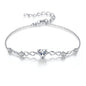G&GEMSJEW Infinity Heart Birthstone Bracelets for Women, 925 Sterling Silver Women Charm Link Bracelet Adjustable, Birthday Anniversary Christmas Jewelry Gifts for Women Wife Mom Girlfriend Her