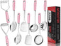 MUJINON Spatula Set, 18/0 Stianless Steel Turner & Slotted Spatula, Kitchen Cooking Utensils Set, Pack of 2