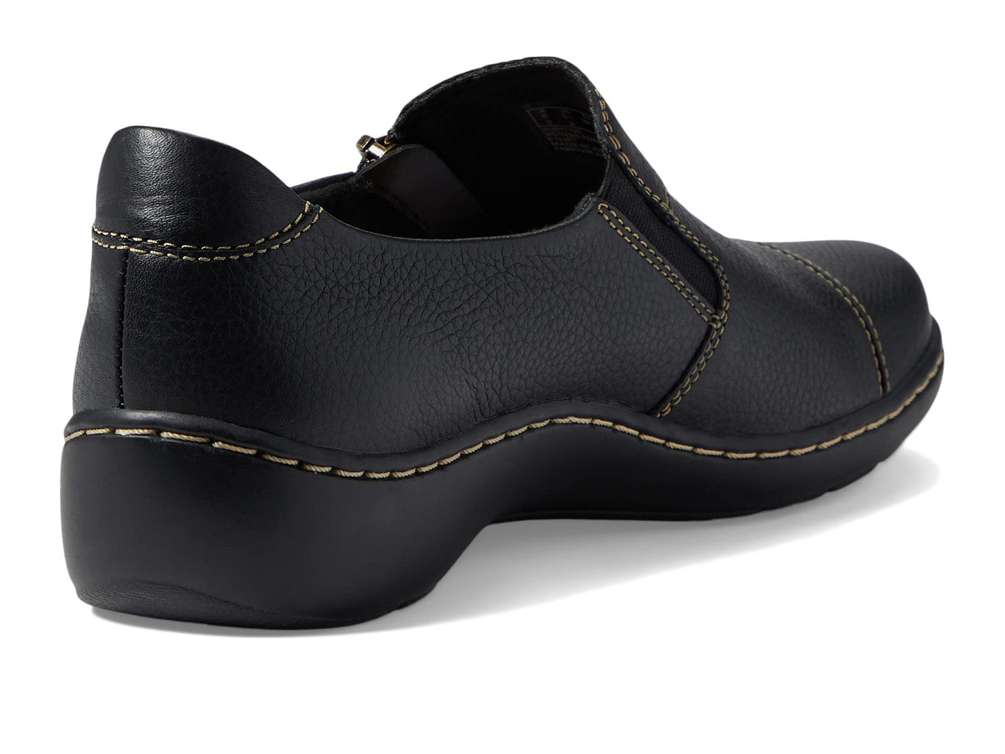 Clarks womens Cora Harbor Loafer, Black Leather, 9.5 USClarks womens Cora Harbor Loafer, Black Leather, 9.5 US