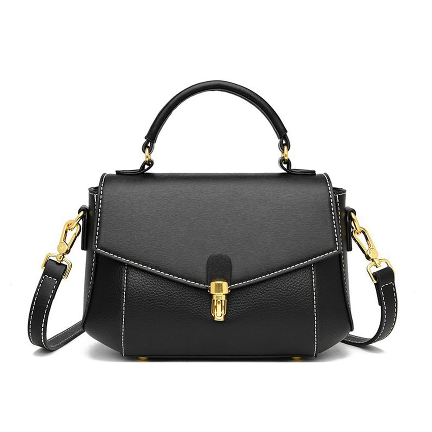 imeetu Crossbody Bags for Women, Leather Shoulder Bag, Purses and Handbags | Genuine Leather Womens Crossbody Purse, Structure Shoulder Purse with Top Handle & 2 Straps for 3 Styles, Travel, Daily, Gift