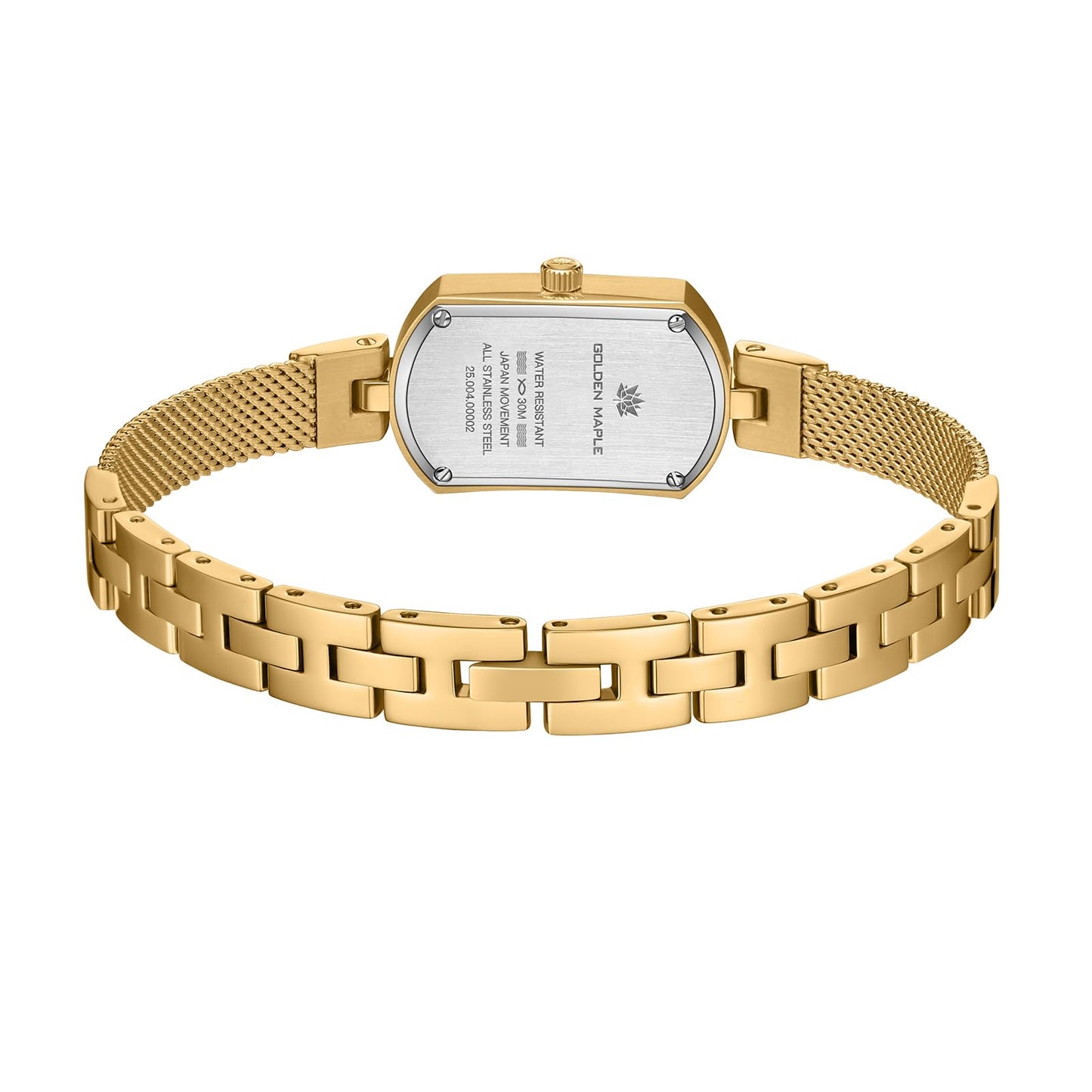 Golden Maple Watches for Women, Small Oval Stainless Steel Case, Mother fo Pearl Dial, Dainty Ladies Watches, Luxury Gifts for Her