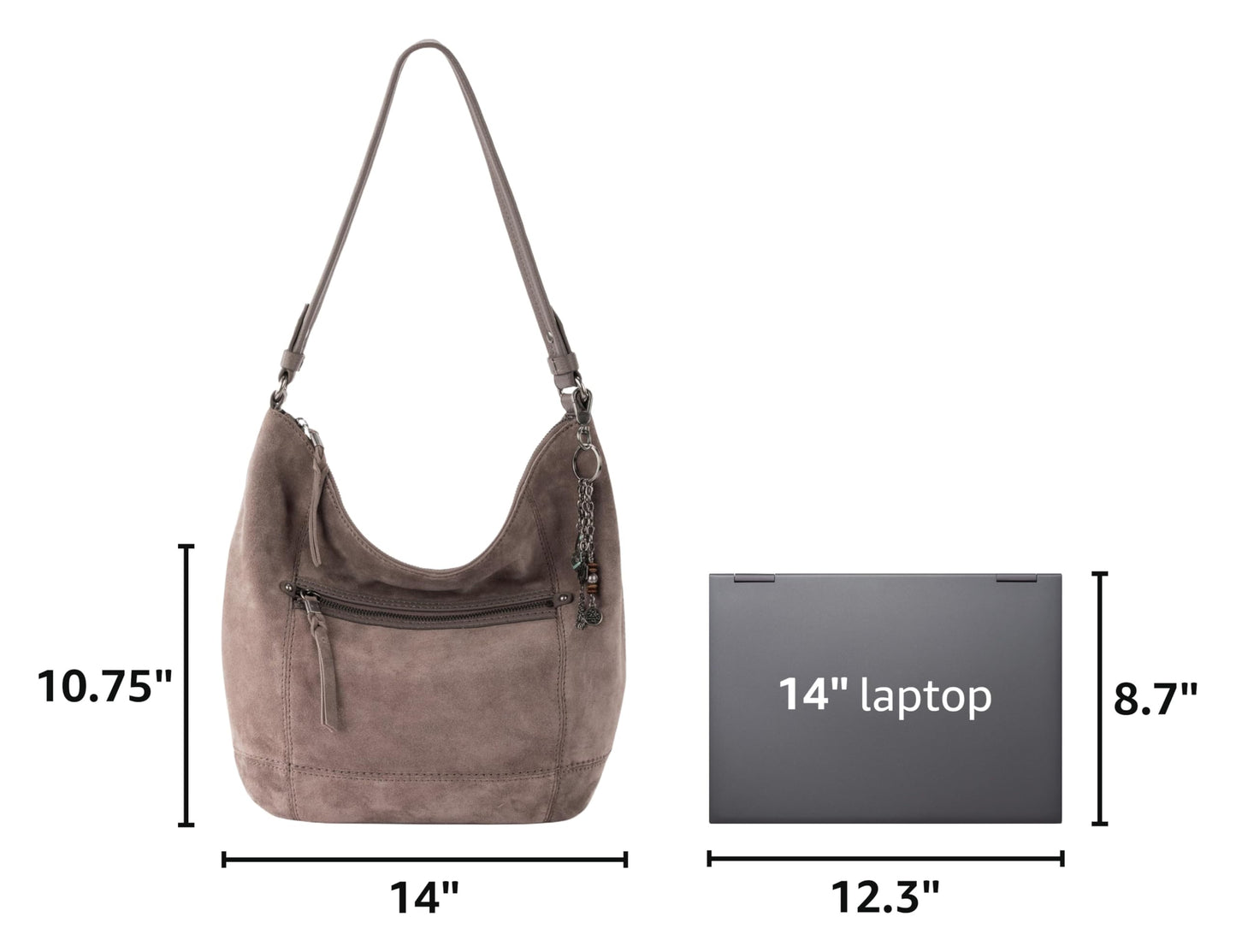 The Sak Sequoia Hobo Bag - Premium Large Leather Women's Handbag for Everyday & Travel - Durable Purse With Zipper Pocket