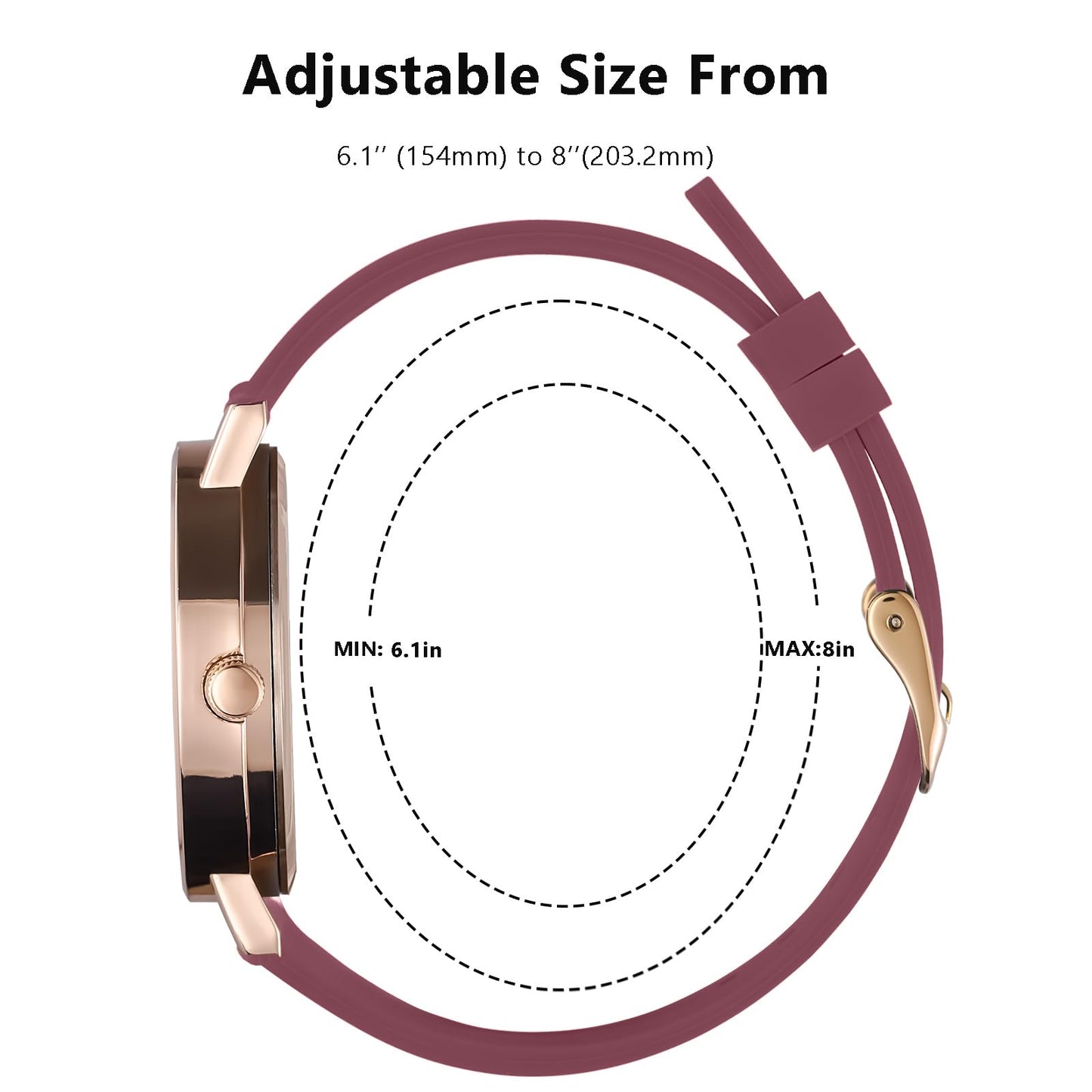 Women's Analog Nurse Watch with Second Hand for Nursing, 12/24 Time, Silicone Band, Easy Read