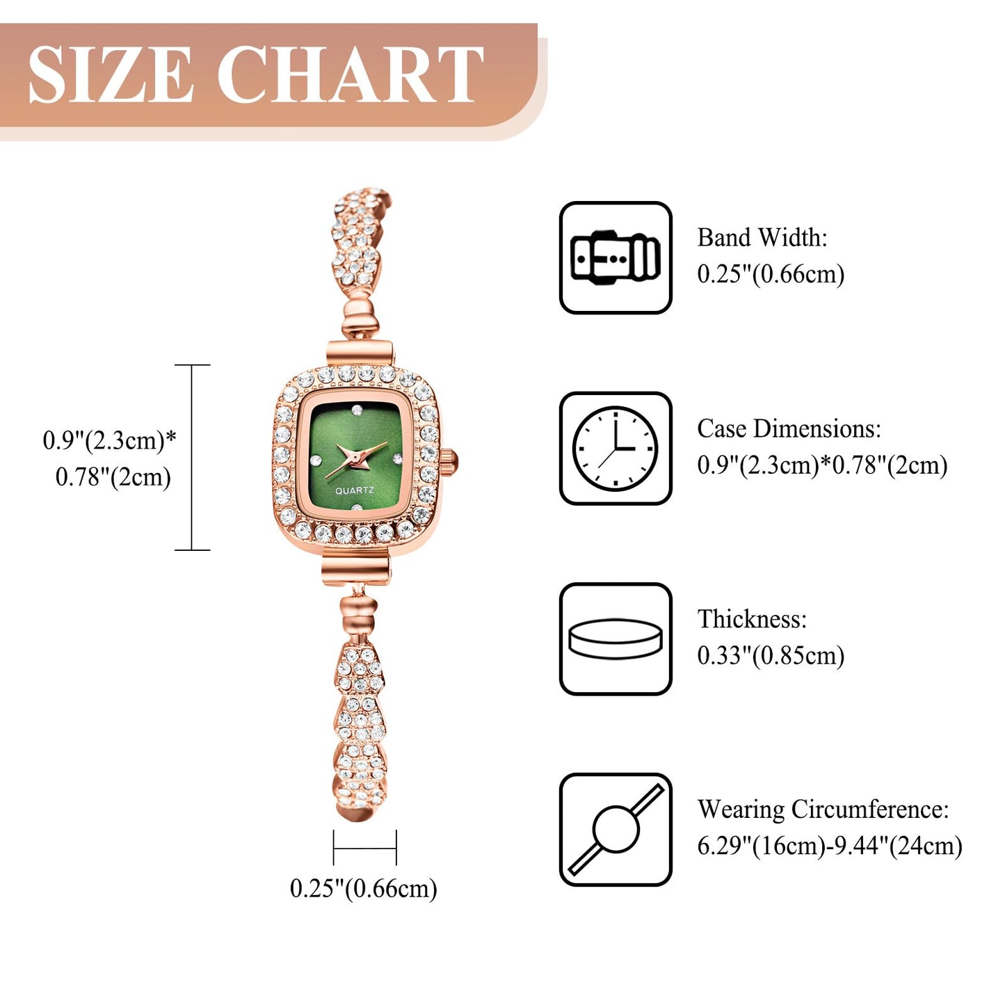OIDEA Womens Full Diamond Bracelet Watch: Luxury Rhinestone Diamond Square Dial Analog Quartz Wrist Watch Detachable Strap Casual Dress Ladies Watch Valentine's Day Gift