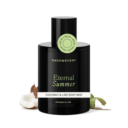 Each & Every Hair & Body Mist - Hair Perfume & Body Spray for Women & Men, 100% Natural Fragrance, Coconut & Lime, Sweet Tart Tropical (Eternal Summer) - Vegan, Paraben Free, 3.4 fl oz