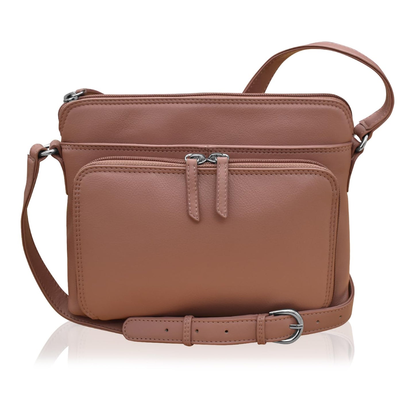 ili New York Genuine Leather Crossbody Bags for Women - Premium RFID Blocking Shoulder Bag Organizer with Adjustable Strap