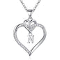 STORUP Heart Initial Necklaces for Women Girls, 14K-Gold-Plated Initial A-Z Heart Necklaces for Teen Girl Jewelry Birthday Gifts for Girls Women Her Wife Mom