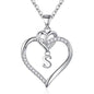 STORUP Heart Initial Necklaces for Women Girls, 14K-Gold-Plated Initial A-Z Heart Necklaces for Teen Girl Jewelry Birthday Gifts for Girls Women Her Wife Mom