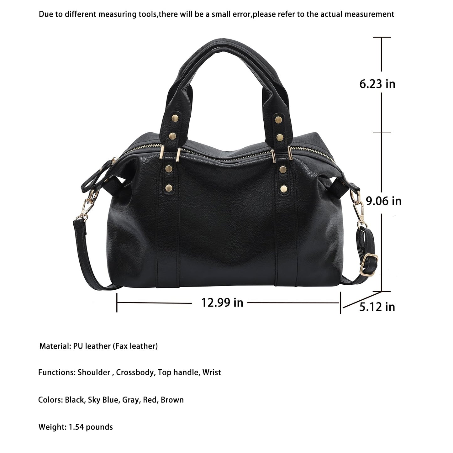 Handbags and Purses for women Vegan Leather Tote Bag for Women Satchel Shoulder Bags Travel Purse with Compartments