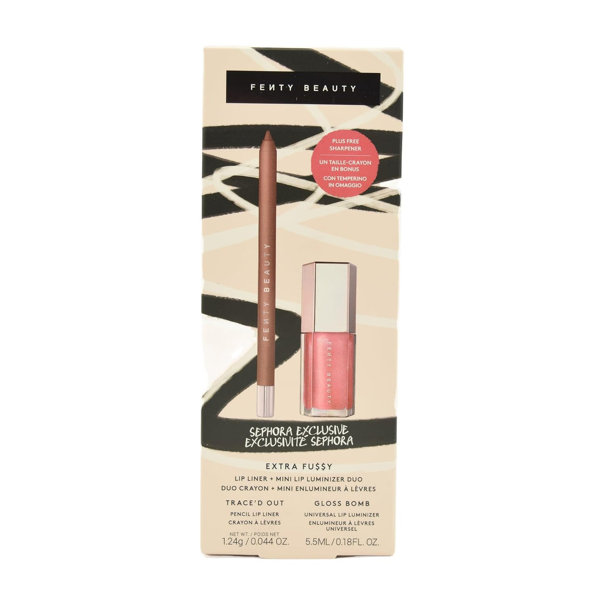 FENTY BEAUTY Extra FuSSy Lip Liner + Mini Lip Luminizer Duo - 06 Extra Thigh / 02 FuSSy