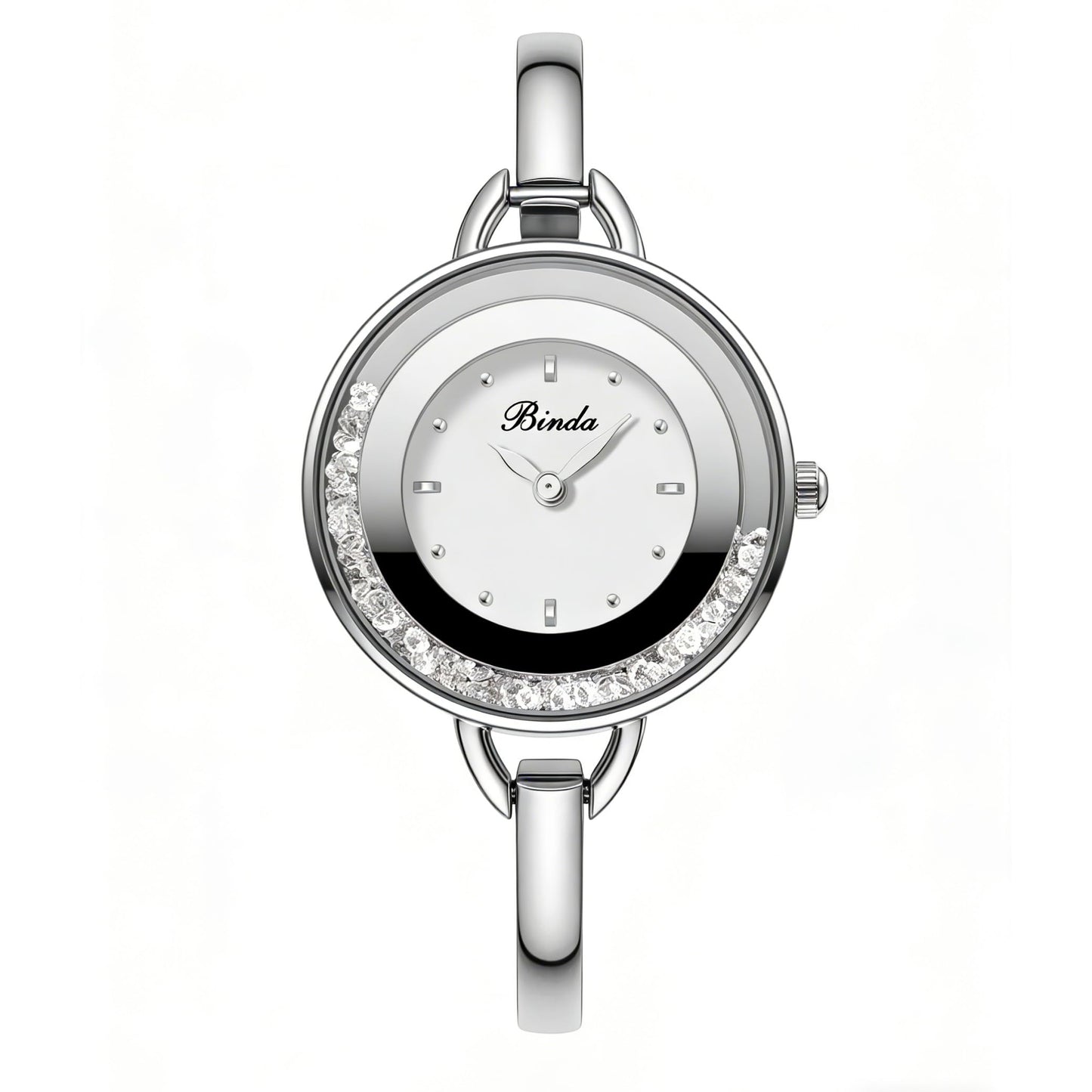 Binda Women's Quartz Watch – Stainless Steel Bracelet, Round Elegant Dial, Suitable for Daily and Formal Wear, Gift Box Included