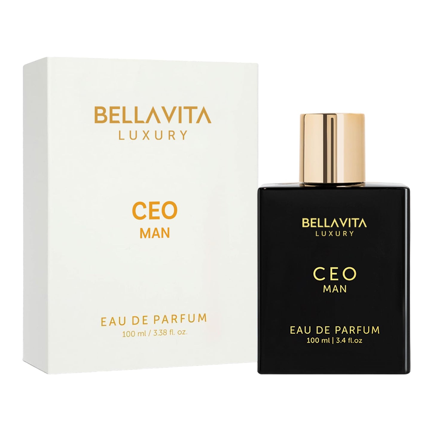 Bellavita Luxury G.O.A.T. Eau de Parfum | 100 ml (3.4 fl.oz.) | Perfume for Men | Citrus, Bergamot, Patchouli, and Vetiver Notes | Long Lasting Men's Fragrance | Gift for father's Day
