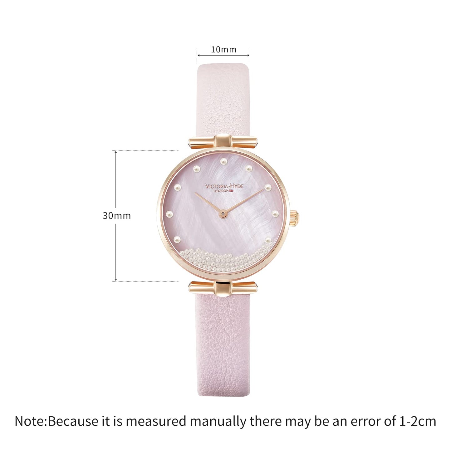 VICTORIA HYDE Women's Watch Sets Silver Ladies Watch with Mother of Pearl Dial Wrist Watch Bangle Set
