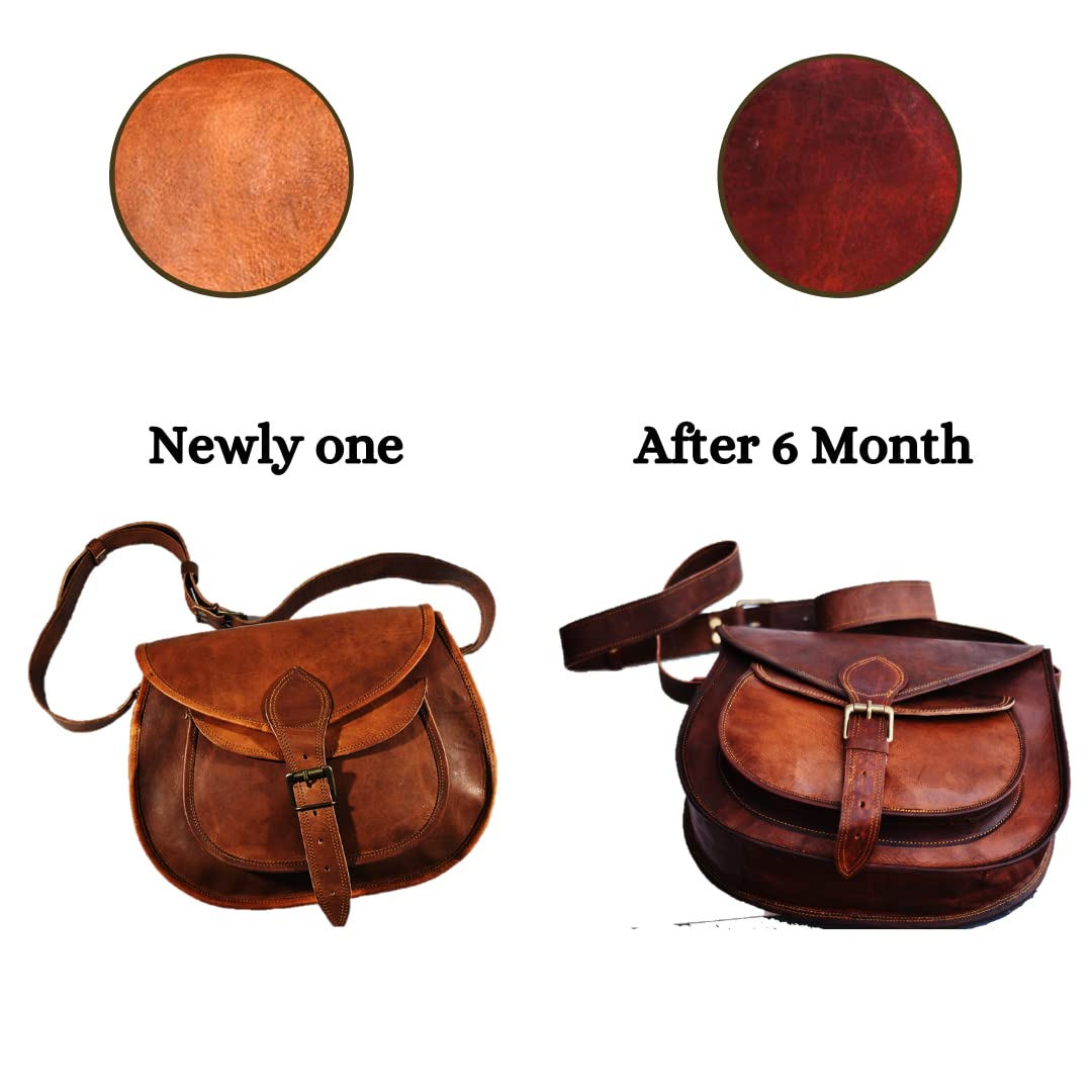 Satchel And Fable Handmade Vintage Crossbody Leather Bags for Women Shoulder Handbag