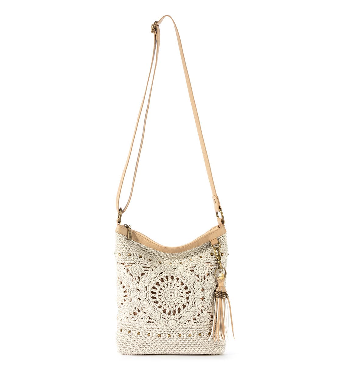 The Sak Lucia Crossbody Bag in Crochet, Convertible Purse with Adjustable Shoulder Strap