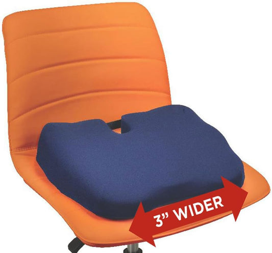 Contour Products Kabooti Coccyx Foam Seat Cushion, Navy, Large