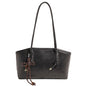 Shoulder Bag for Women Brown Purse Vintage Leather Shoulder Handbag Trendy Everyday Purse with Pendant