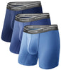 BAMBOO COOL Ultra Soft Mens Underwear Boxer Briefs Multi-pack | Bamboo Fabric‌,No Ride Up,More Breathable Than Cotton
