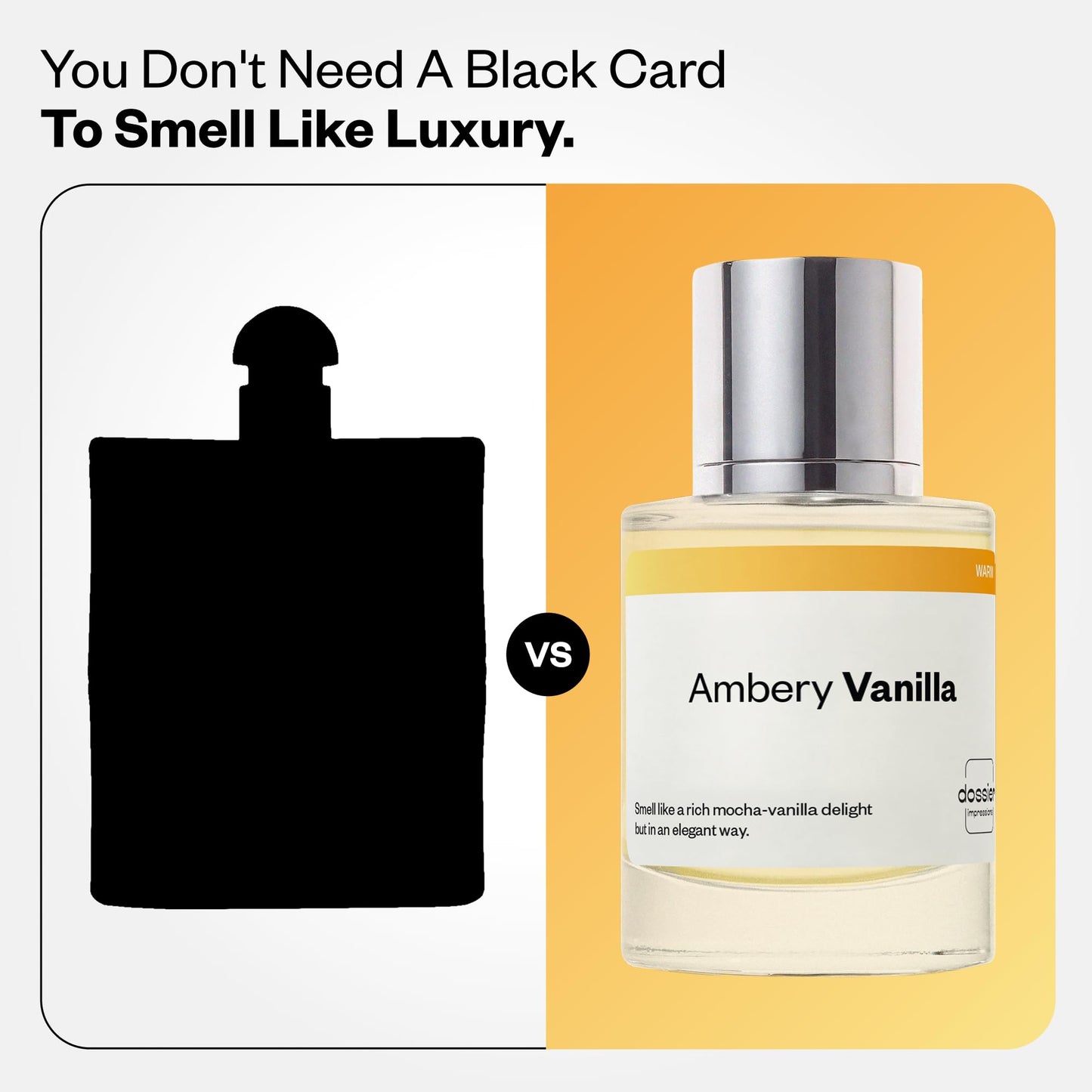 Dossier - Ambery Vanilla - Eau de Parfum - Vanilla Perfume - Inspired by Black Opium - Long-Lasting Fragrance - Feminine - 1.7 fl oz (50ml)