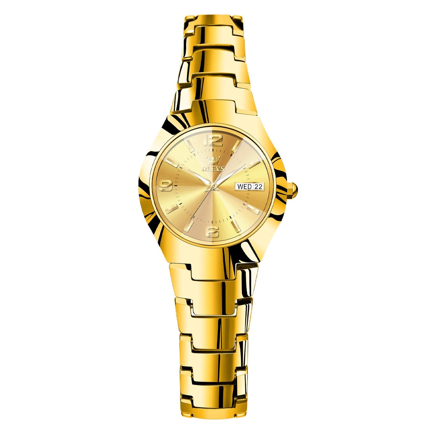OLEVS Women's Watch Ceramic Band Waterproof Dress Watch Analog Quartz Watches Elegant Luxury Comfortable Wrist Watches with Date Day & Diamond White/Pink/Black Dial Gift for Her Reloj para Mujer