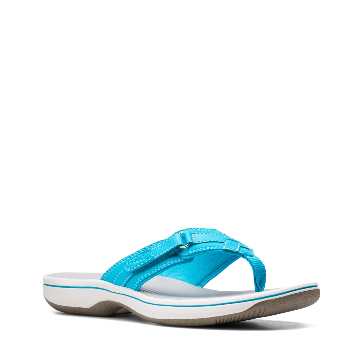 Clarks Women's Breeze Sea Flip-Flop, Navy Synthetic, 8Clarks Women's Breeze Sea Flip-Flop, Navy Synthetic, 8