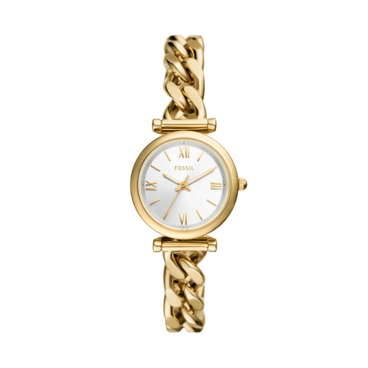 Fossil Women's Watch and Bracelet Set, Carlie Three-Hand Stainless Steel Watch for Women and Bracelet Set