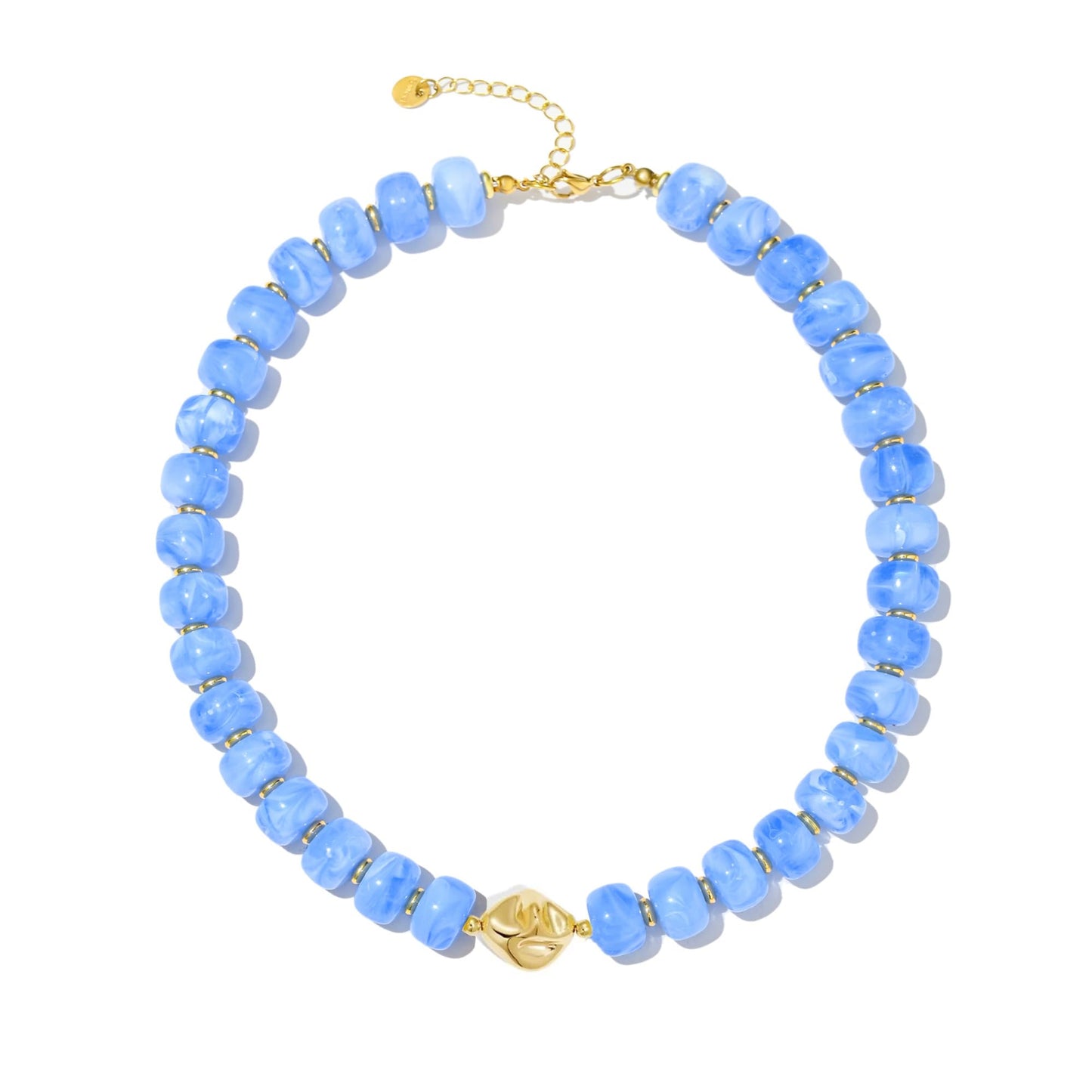 Chunky Beaded Statement Necklace for Women Trendy Colorful Boho Resin Bead Choker Necklaces Summer Handmade Jewelry Gifts Accessories